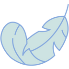light blue feather icon