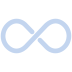 light blue infinity symbol
