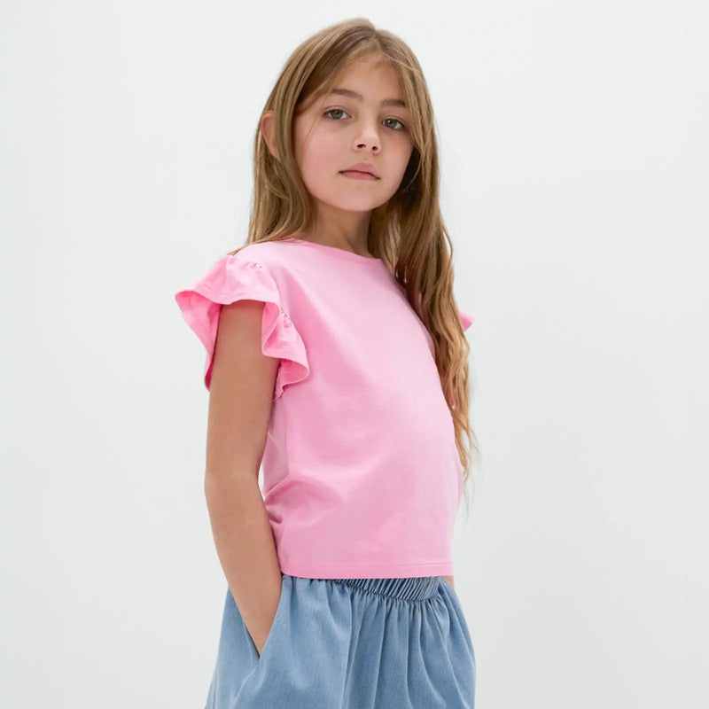 Peppy Pink Flutter Tee